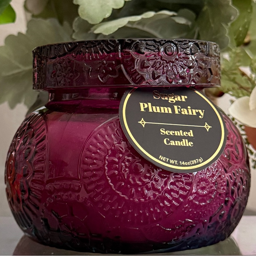 🆕🍡 LIMITED EDITION “SUGAR PLUM FAIRY” GLASS JAR CANDLE. (14 oz). BRAND NEW! - Picture 6 of 10